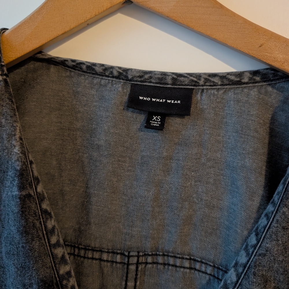 Denim Wrap Dress - Picture 2 of 5